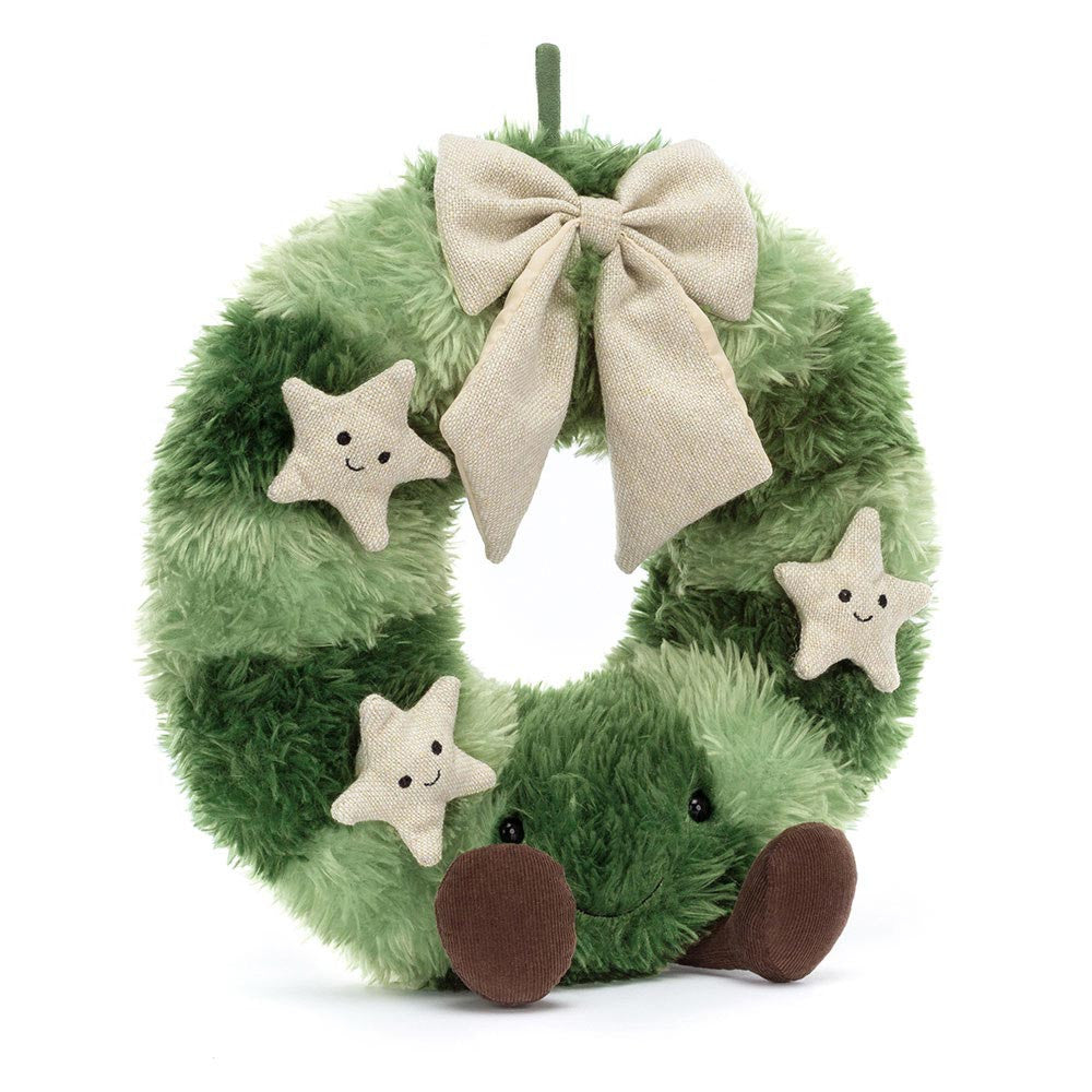 Amuseables Nordic Spruce Wreath Plush Jellycat   