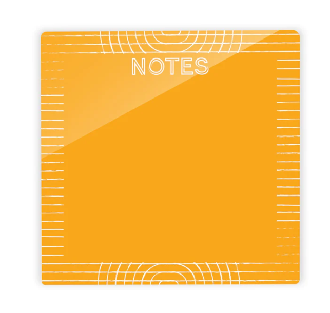 Notes Neon Tile - Orange Home Decor Clairmont & Co.   