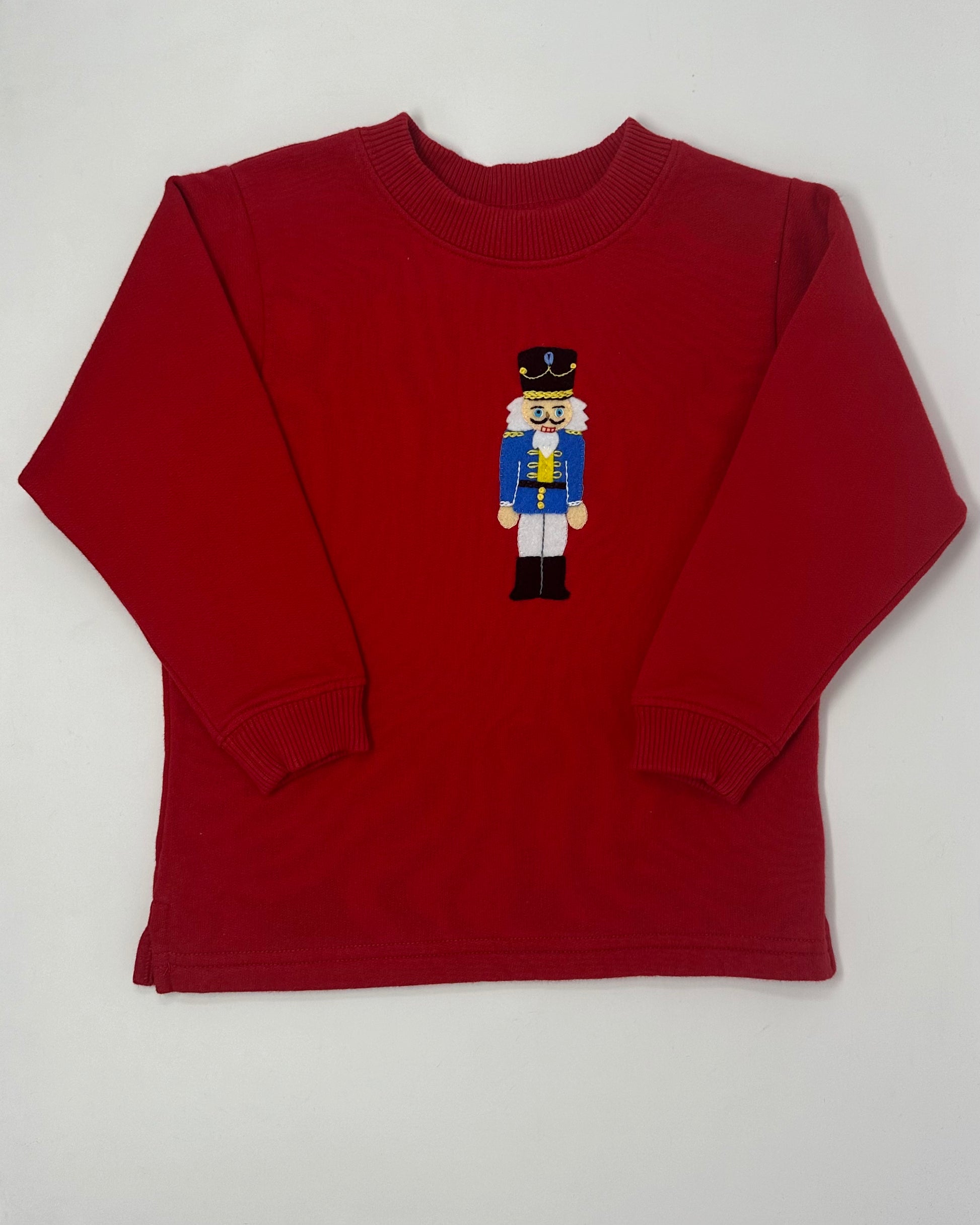 Boys Deep Red Sweatshirt w/ Nutcracker Boys Sweaters + Sweatshirts Luigi   