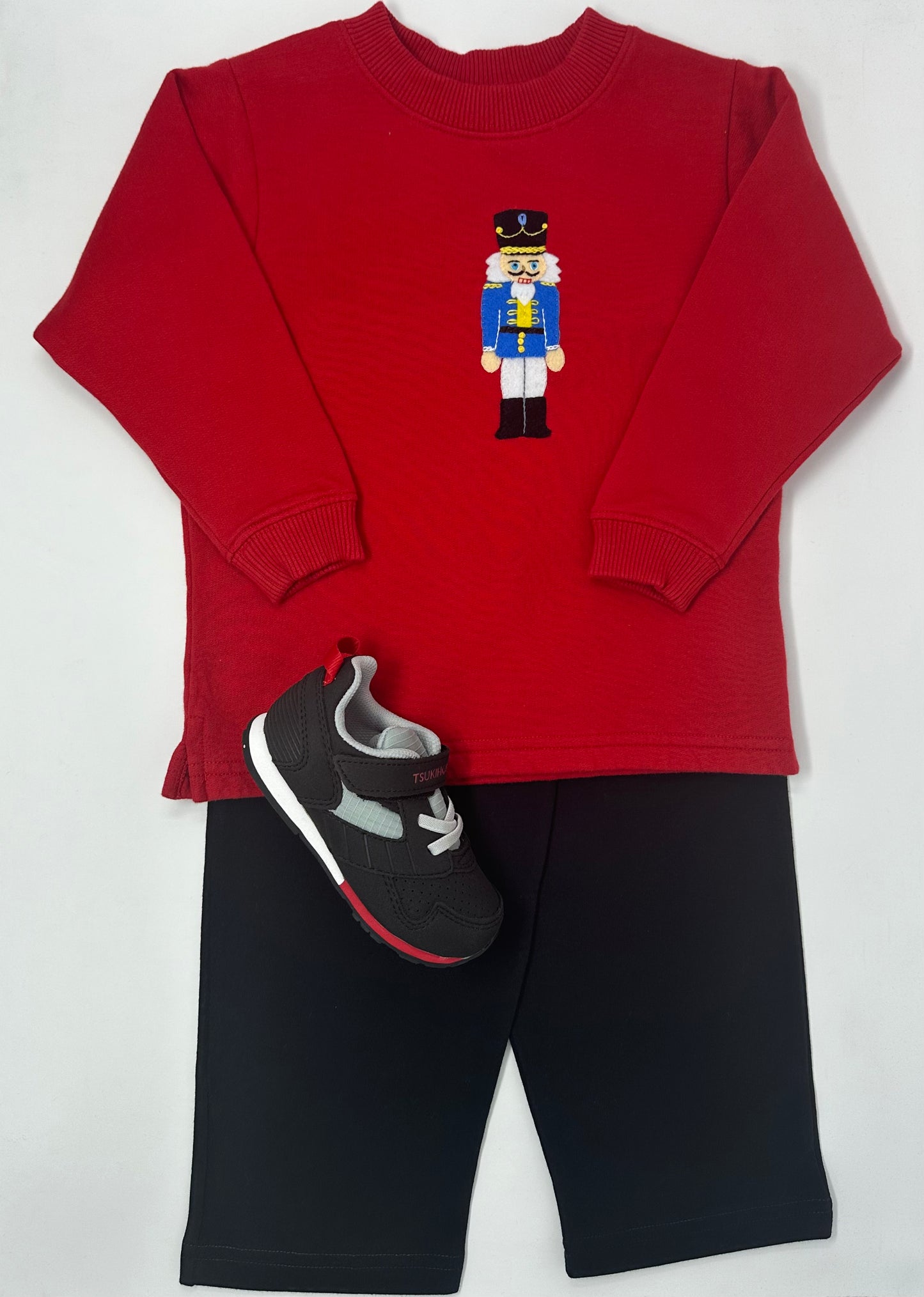 Boys Deep Red Sweatshirt w/ Nutcracker Boys Sweaters + Sweatshirts Luigi   