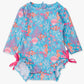 Ocean Tides L/S One Piece Rash Guard Kids Swim Rufflebutts