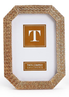 Gold Mesh Octagon Photo Frame - 4x6 Home Decor Two's Company   