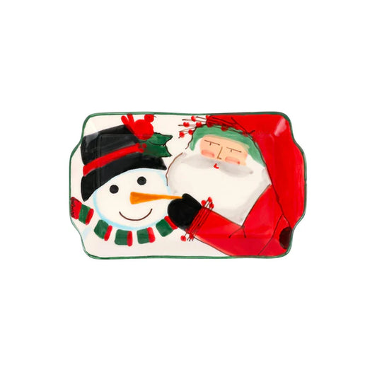 Old St. Nick 2024 Limited Edition Rectangular Plate Seasonal Vietri   