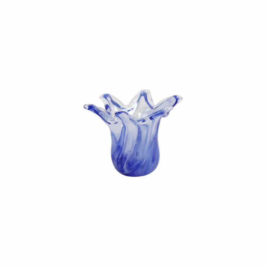 Onda Glass Cobalt Petite Vase Kitchen + Entertaining Vietri   