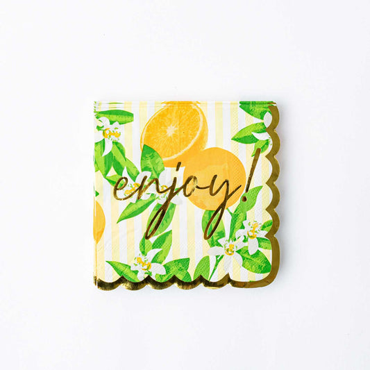Paper Beverage Napkin Packs - Orange Blossom Kitchen + Entertaining 8 Oak Lane