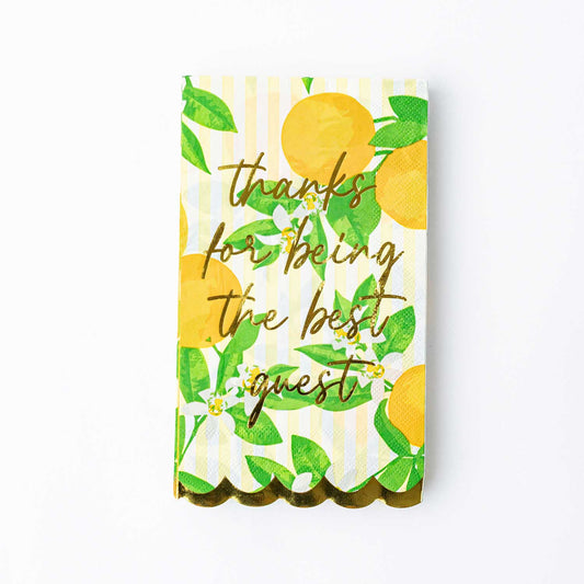 Paper Guest Towels - Orange Blossom Kitchen + Entertaining 8 Oak Lane