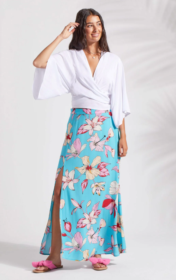 Maxi Skirt Front Slit - Honolulu Skirts Tribal   