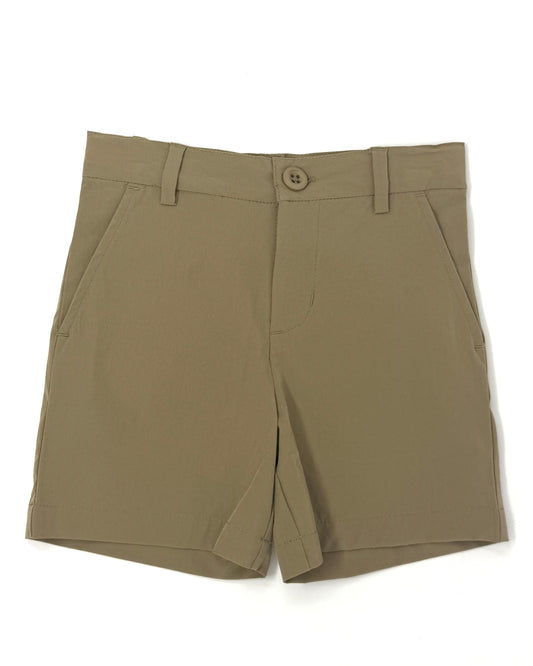 Palmer Performance Boys Short - Khaki Boys Shorts Saltwater Boys
