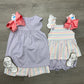 Pastel Stripe Scalloped Short Set Girls Sets Banana Split