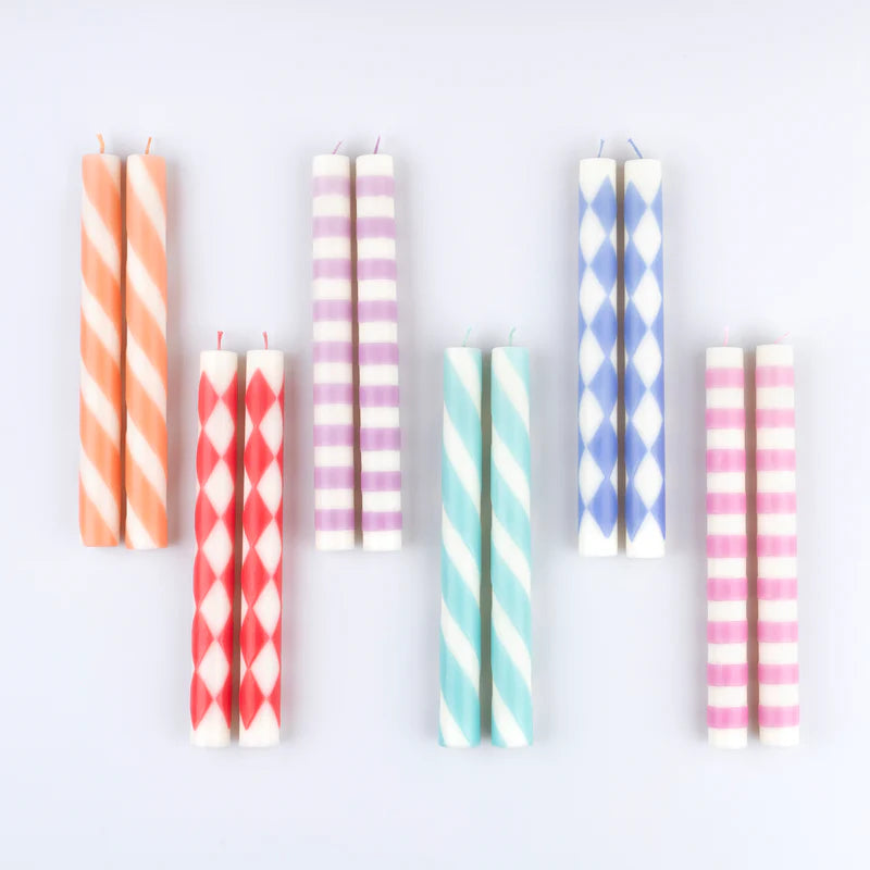 Patterned Table Candles Candles Meri Meri
