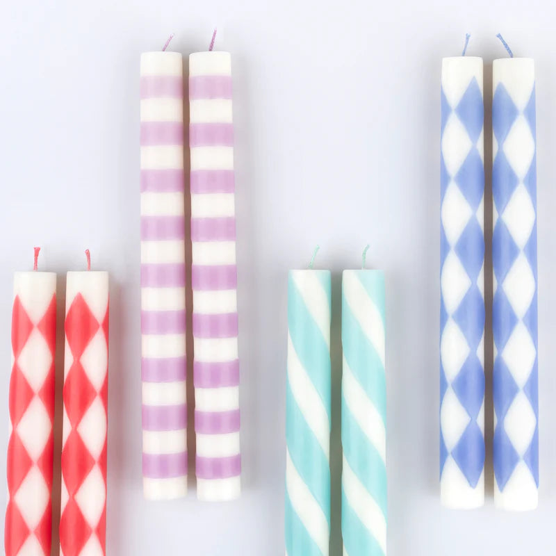 Patterned Table Candles Candles Meri Meri