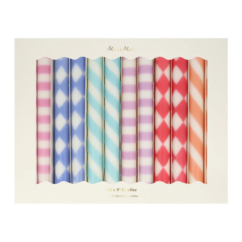 Patterned Table Candles Candles Meri Meri