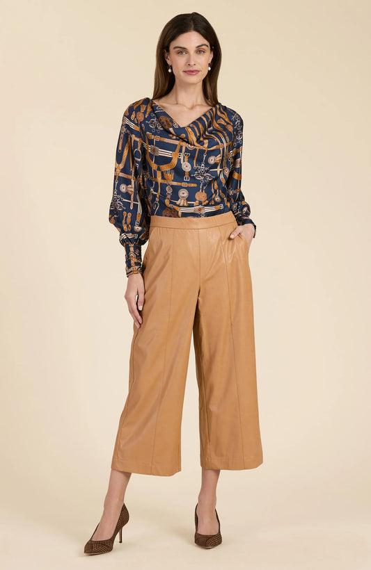 Payton Pleather Crop - Caramel Pants Tyler Boe   