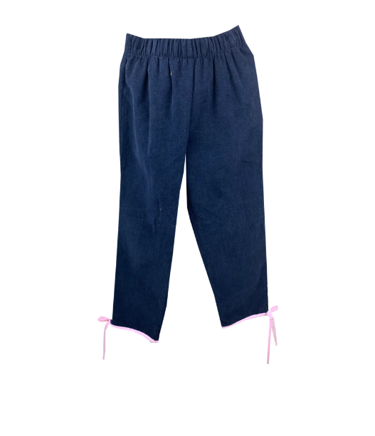 Perfect Match Pants - Navy & Pink Cord Girls Pants + Leggings Lullaby Set   