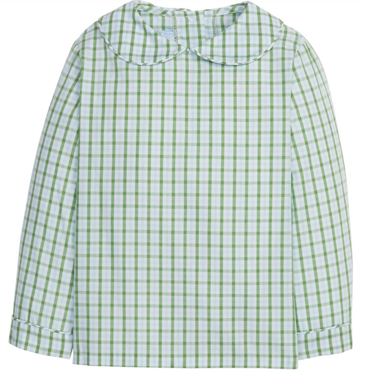 Peter Pan Shirt - Leland Plaid Boys Shirts + Polos Little English   