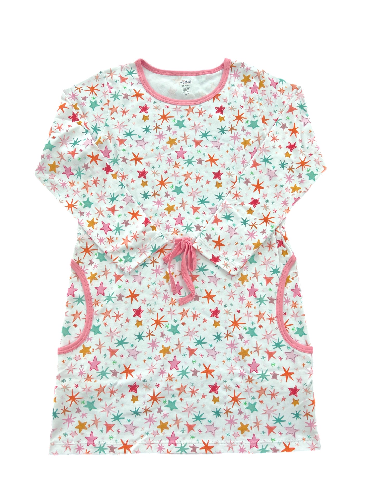 Camille Dress - Multi Color Stars Girls Play Dresses Be Elizabeth by James & Lottie   