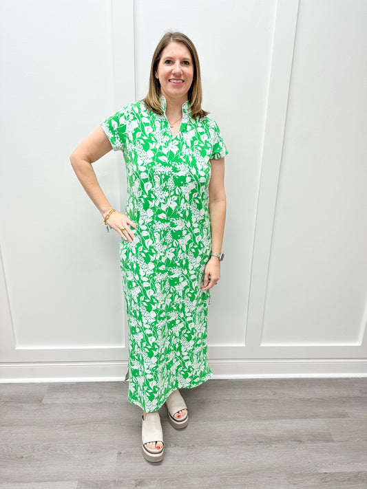 Gaia Maxi Dress - Green Garden Long Dresses Duffield Lane   