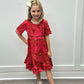 May Tiered Dress - Barbados Cherry Girls Occasion Dresses Briton Court   