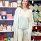 Dream Relaxed V-Neck w/ Capri Lounge Set - Sage Pajamas Softies   