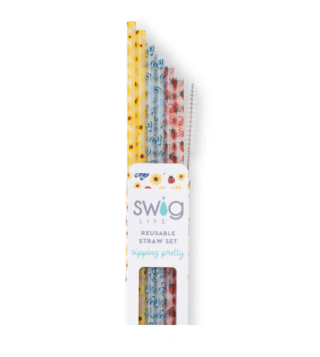 Picnic Reusable Straw Set Insulated Drinkware Swig   