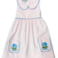 Pink Embroidered Blue Hydrangea Dress Girls Occasion Dresses Sweet Dreams