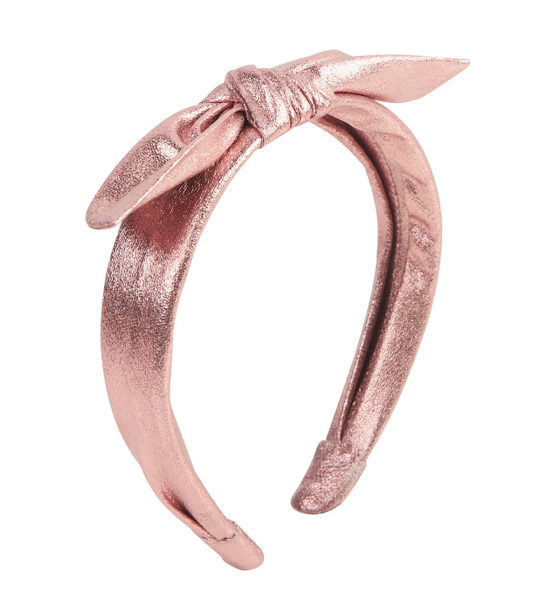 Pink Lame Headband Clothing Bisby   