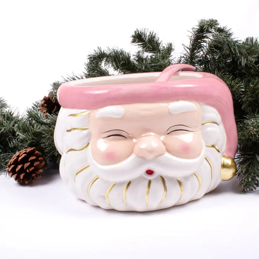 Santa Punch Bowl - Pink Seasonal 8 Oak Lane   