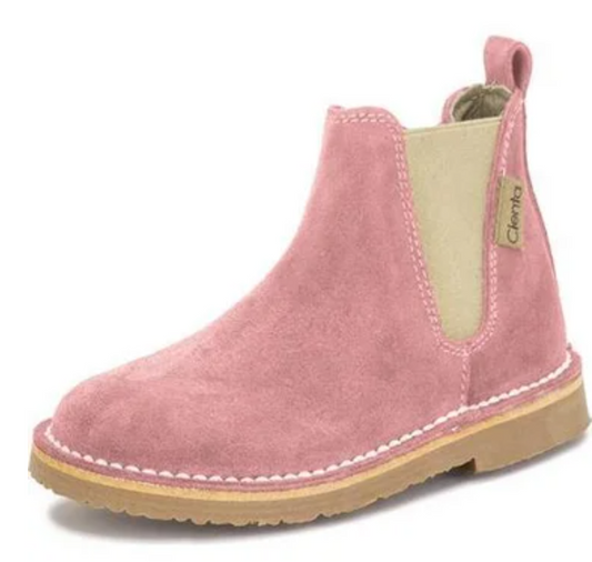 Pink Suede Zipper Boot Girls Shoes Cienta   