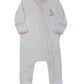 Pink Vintage Giraffes Zipper Footie Baby Sleepwear Magnolia Baby