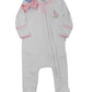 Pink Vintage Giraffes Zipper Footie Baby Sleepwear Magnolia Baby