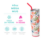 40 oz Mega Mug with Handle - Poppy Fields Insulated Drinkware Swig   