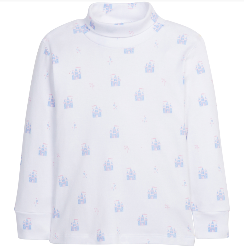 Printed Turtleneck - Castles Girls Tops + Tees Little English   