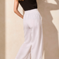 Pull On Ankle Pant w/ Hem Vent - White Pants Tribal