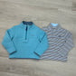 Quilted Zip Pullover - Adriatic Blue Boys Sweaters + Sweatshirts Prodoh   