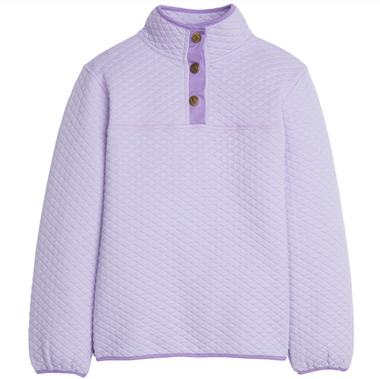 Quilted Pullover - Lavender/Lilac Girls Sweaters + Sweatshirts Little English   