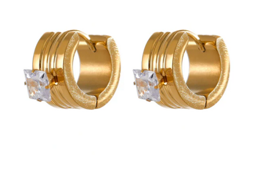 Quinn Huggie Hoops Earrings HJane Jewels   