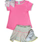 Bridget Basic Tee - Flamingo Pink/Petal Pop Girls Tops + Tees Set Athleisure