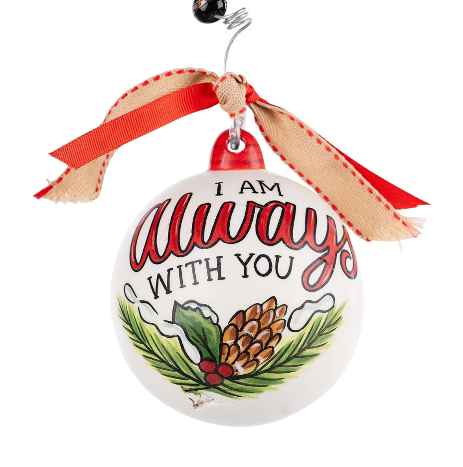 Red Bird Always With You Wreath Ornament Seasonal Glory Haus   