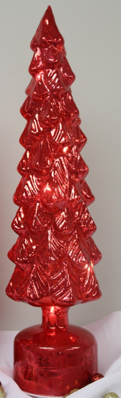 Red Glass Spinning Musical Tree 16" Seasonal TradeCie   