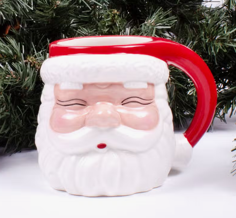 Red Santa Mug Seasonal 8 Oak Lane   