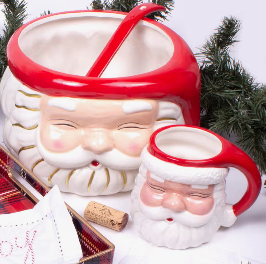 Red Santa Mug Seasonal 8 Oak Lane   