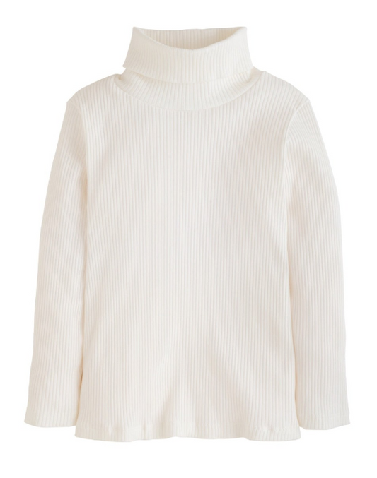 Ribbed Turtleneck - Ivory Girls Tops + Tees Bisby   