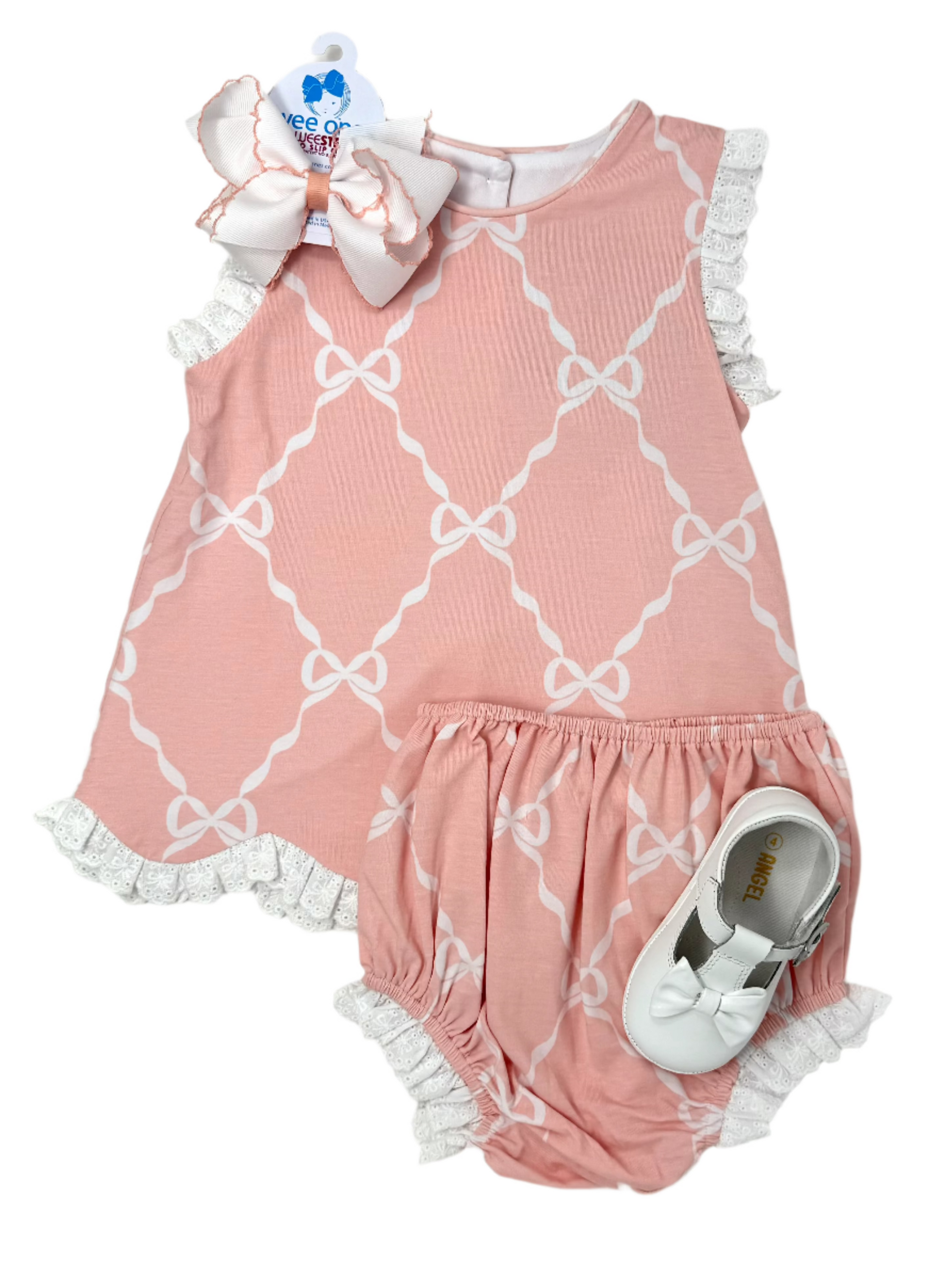 Ribbons & Bows Bloomer Set Girls Bubbles + Rompers Millie Jay