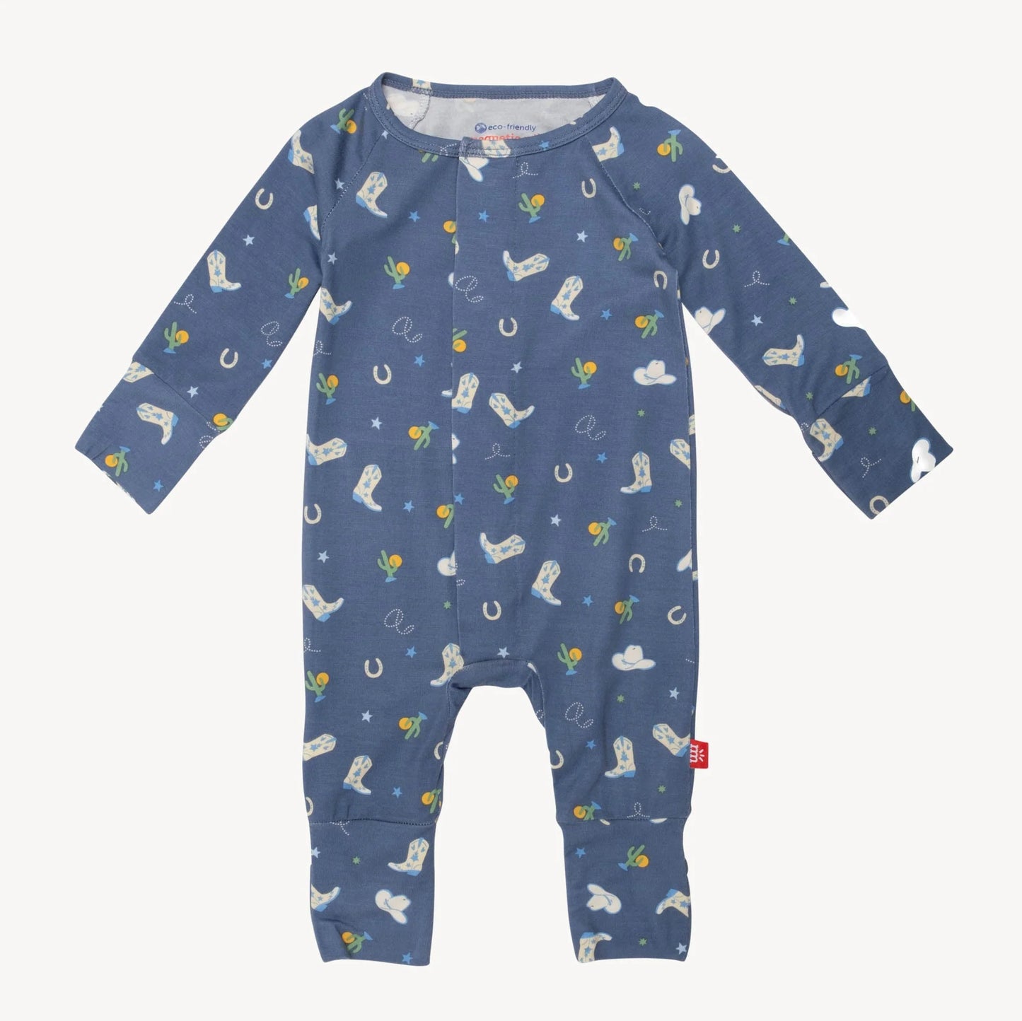 Rodeo Drive Blue Convertible Coverall Baby Sleepwear Magnetic Me   