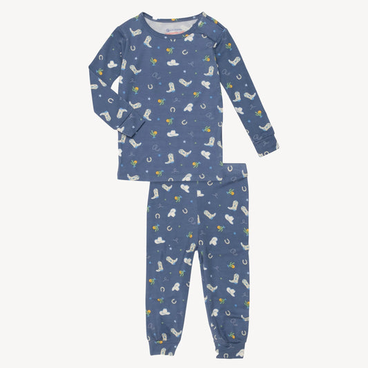 Rodeo Drive Blue L/S Pajama Set Kids Pajamas Magnetic Me   