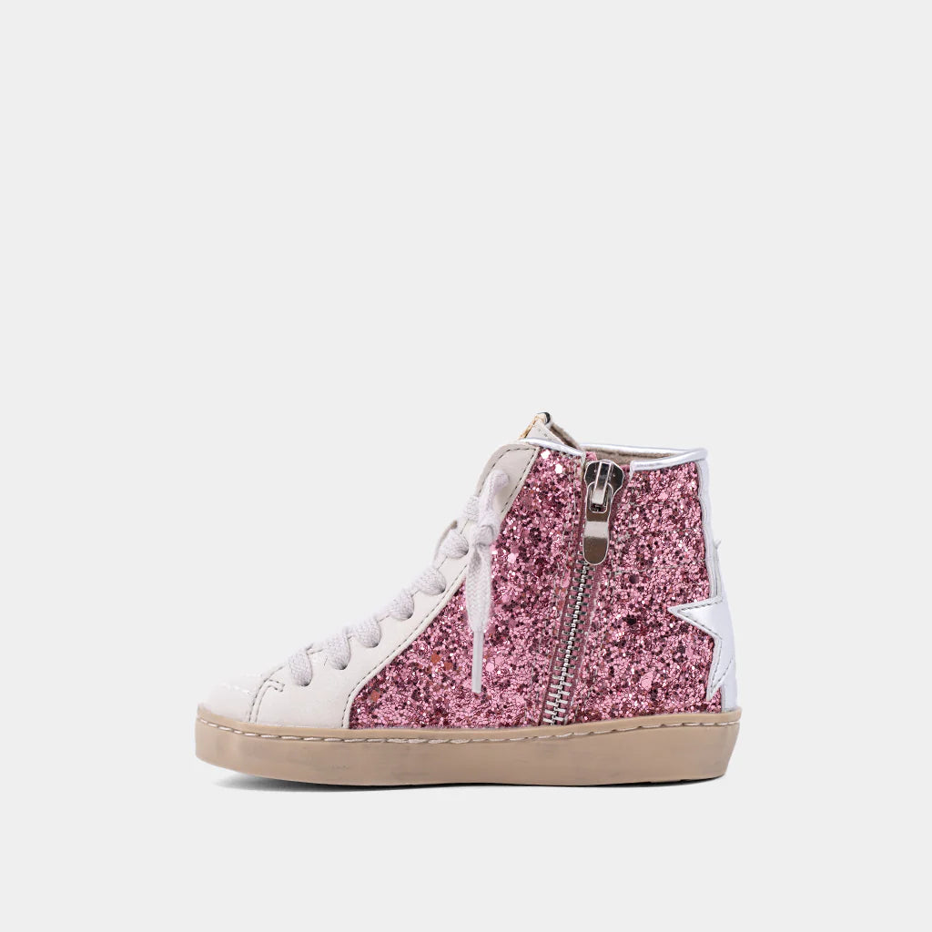 Rooney Mini - Rose Glitter Girls Shoes Shu Shop