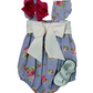 Rose Bouquet Bow Bubble Girls Bubbles + Rompers Three Sisters