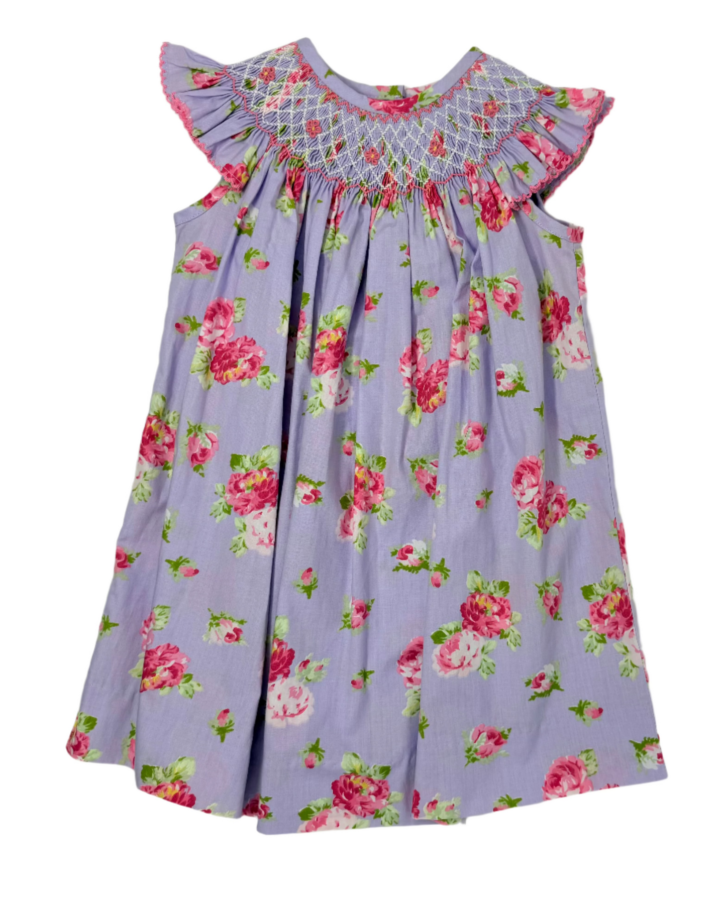 Rose Bouquet Geo A/S Bishop Girls Play Dresses Three Sisters