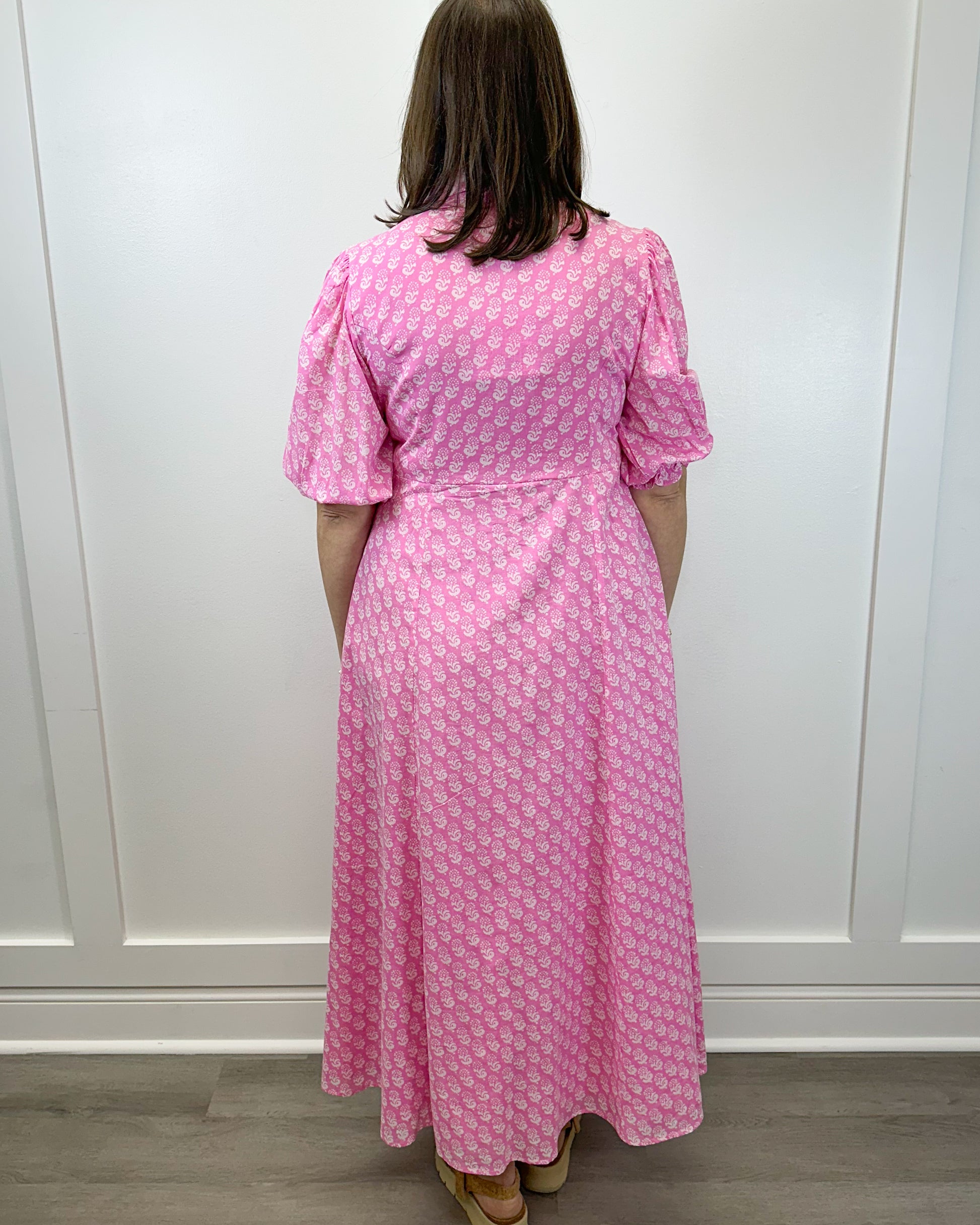 Rosie Dress - Pink Marigolds Long Dresses Livro