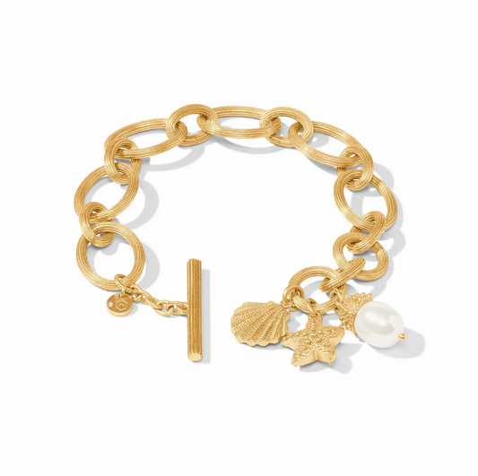 Sanibel Charm Link Bracelet - Pearl Bracelets Julie Vos   